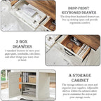 Scrivania direzionale da fattoria da 60 pollici, scrivania in legno per ufficio domestico, scrivania per computer