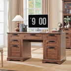 Scrivania direzionale da fattoria da 60 pollici, scrivania in legno per ufficio domestico, scrivania per computer