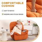 Poltrona reclinabile elettrica girevole XINMICS, poltrone reclinabili massaggianti con riscaldamento, USB, USB-C e tasca laterale