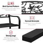 Panca da giardino Yaheetech per esterni, in metallo, per veranda - N/D