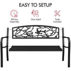 Panca da giardino Yaheetech per esterni, in metallo, per veranda - N/D