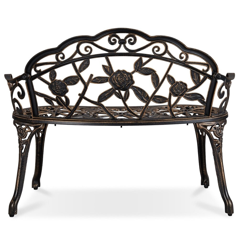 Panca da giardino in metallo per esterni Yaheetech - N/D