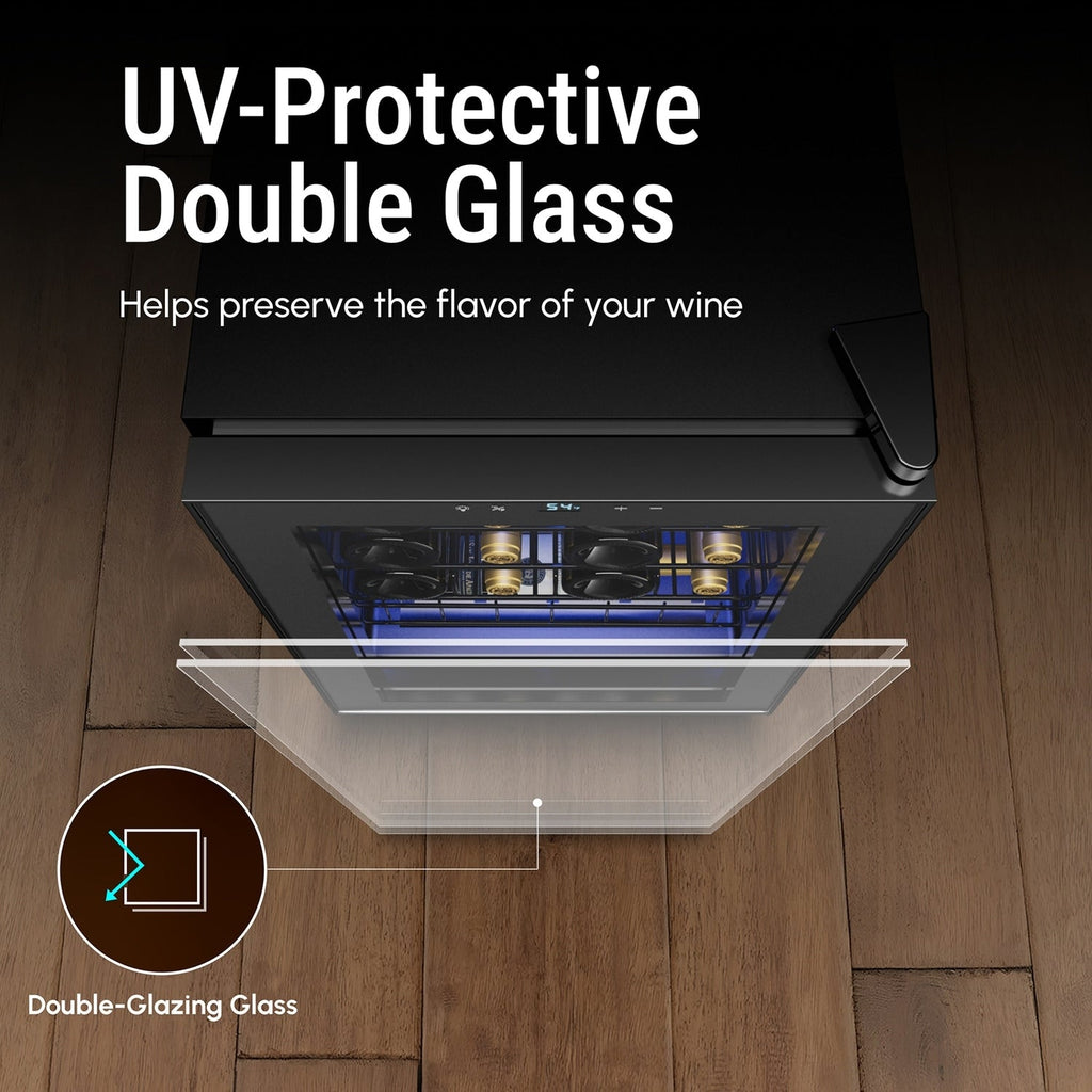 Frigorifero per vino/bevande da 17 pollici, 20 bottiglie, indipendente, controllo digitale della temperatura