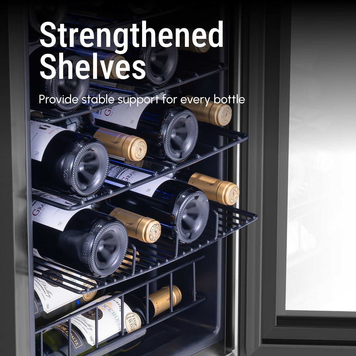 Frigorifero per vino/bevande da 17 pollici, 20 bottiglie, indipendente, controllo digitale della temperatura