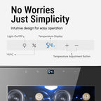 Frigorifero per vino/bevande da 17 pollici e 28 bottiglie, refrigeratore per vino in acciaio inossidabile per uso domestico e commerciale