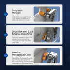 Poltrona reclinabile massaggiante Zero Gravity con massaggio completo del corpo, riscaldamento e audio Bluetooth integrato