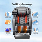 Poltrona reclinabile massaggiante Zero Gravity con massaggio completo del corpo, riscaldamento e audio Bluetooth integrato