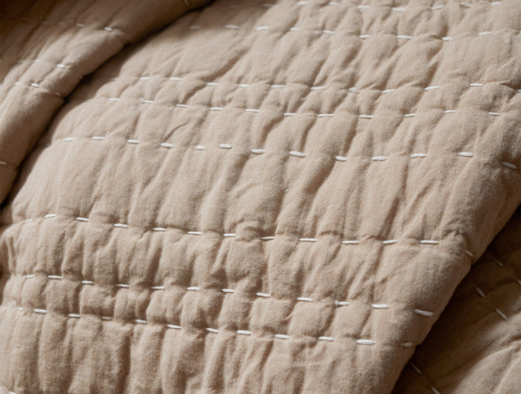 Coperta biologica cucita a mano con canale - Rinnovata