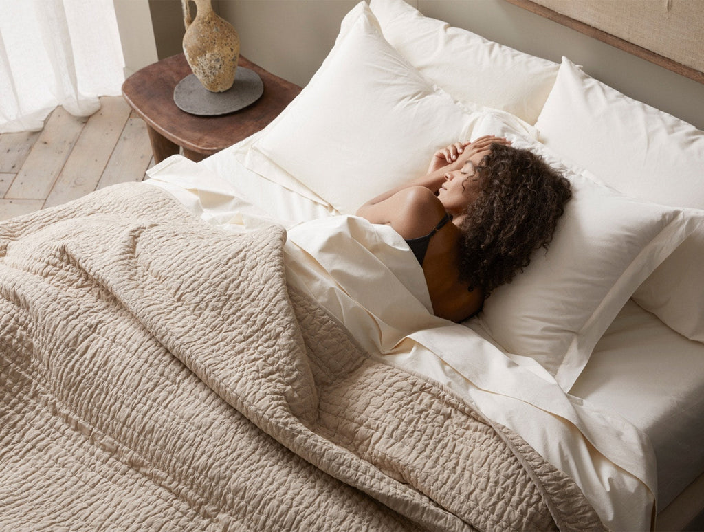 Trapunta organica cucita a mano con canale - Rinnovata